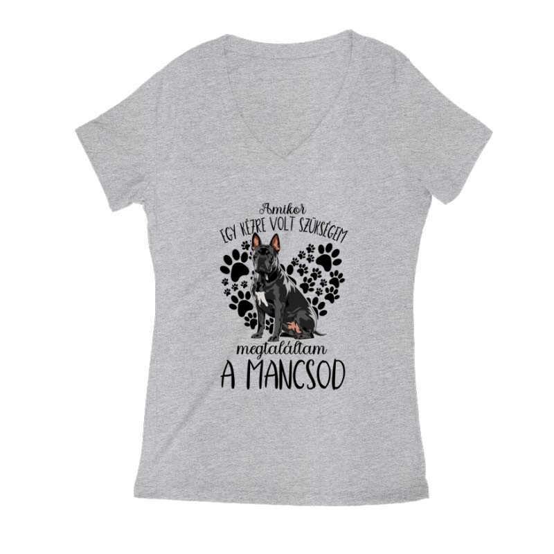 Megtaláltam a mancsod (Cane Corso) Női V Kivágott póló