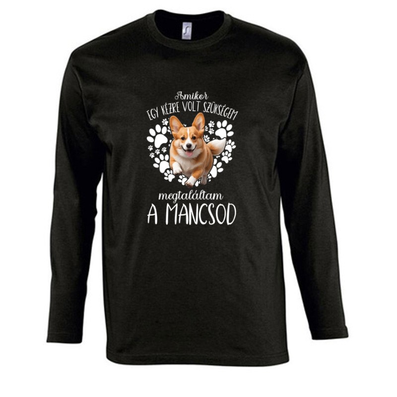 Megtaláltam a mancsod (Corgi) Hosszú Ujjú Póló