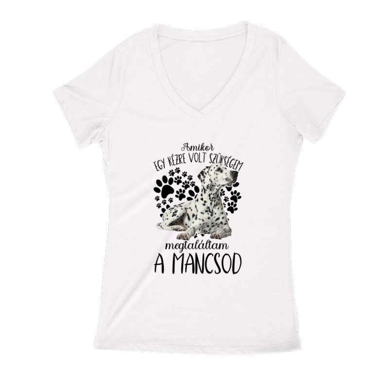 Megtaláltam a mancsod Dalmata Női V Kivágott póló