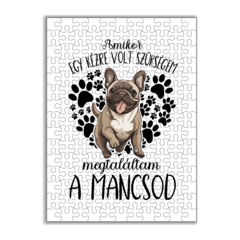 Megtaláltam a mancsod Francia Bulldog Puzzle