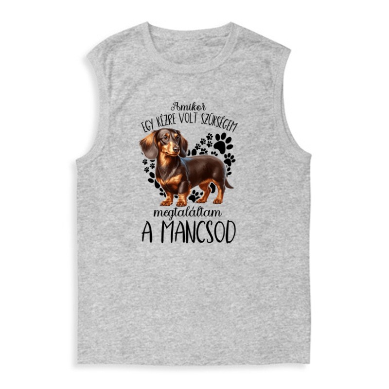 Megtaláltam a mancsod Hosszúszőrű tacskó Férfi Trikó