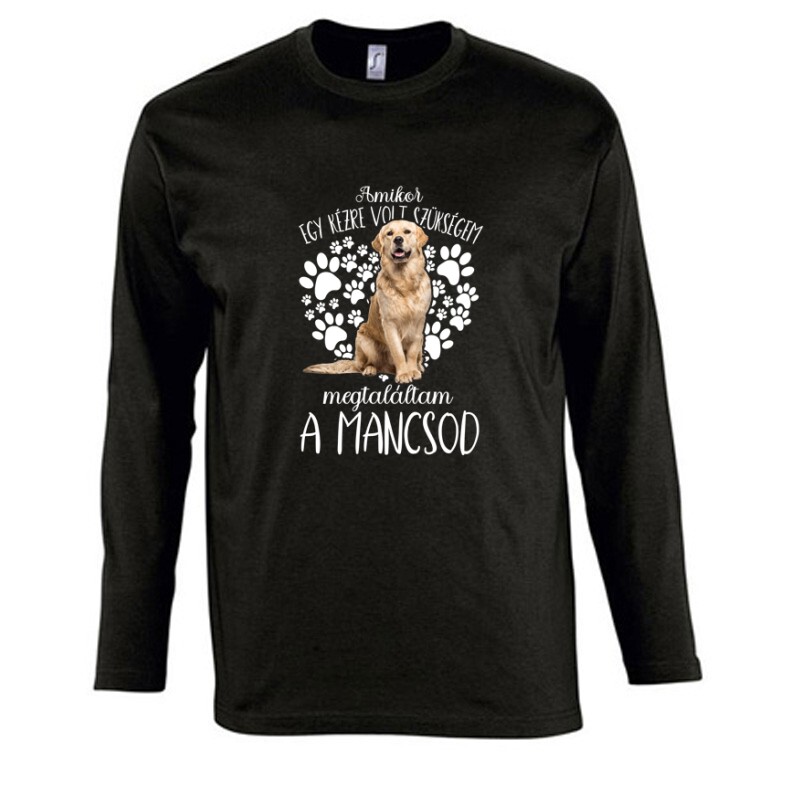 Megtaláltam a mancsod Golden retriever Hosszú Ujjú Póló