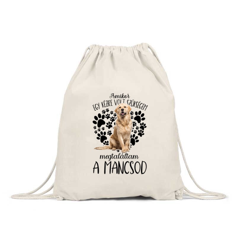 Megtaláltam a mancsod Golden retriever Hátizsák