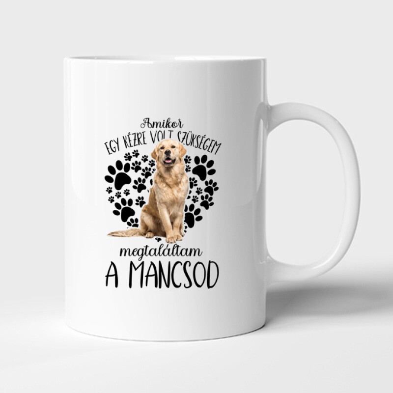 Megtaláltam a mancsod Golden retriever Bögre