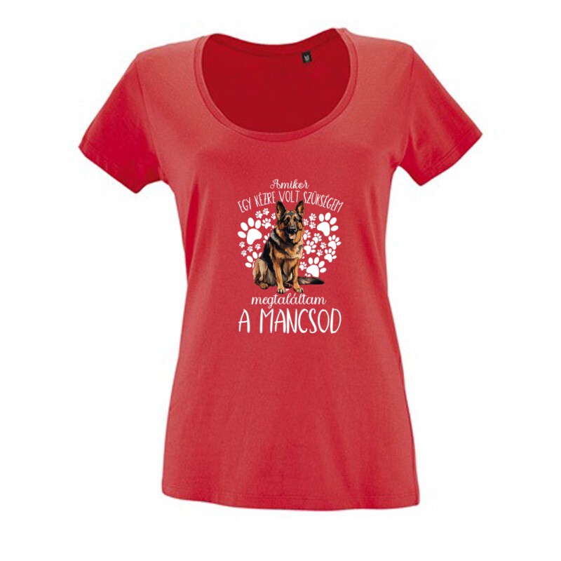 Megtaláltam a mancsod Németjuhász Női O Nyakú Póló