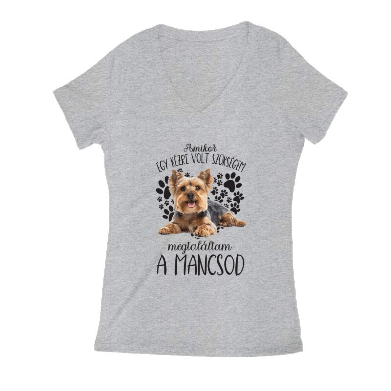Megtaláltam a mancsod Yorkshire terrier Női V Kivágott póló