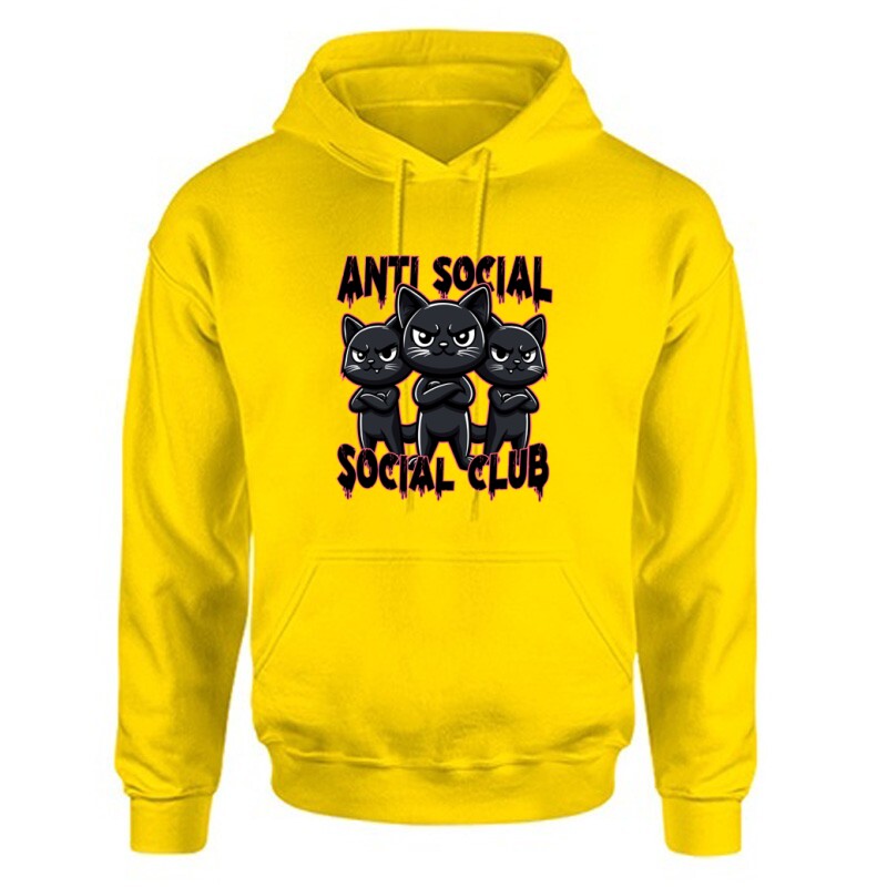 Anti social social club Unisex Kapucnis Pulcsi