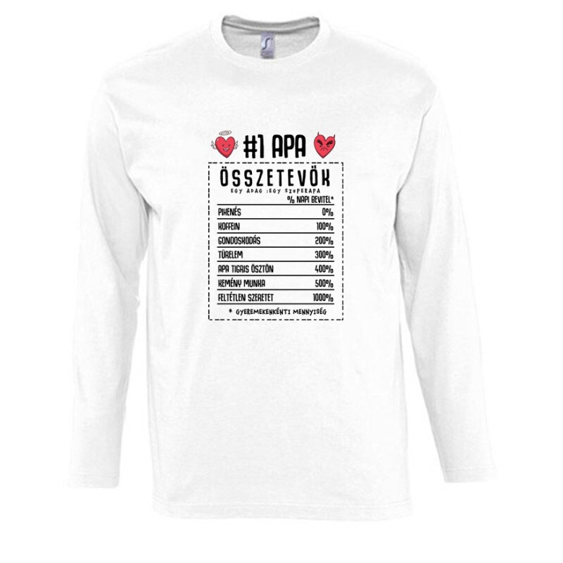 Apa Összetevők Hosszú Ujjú Póló