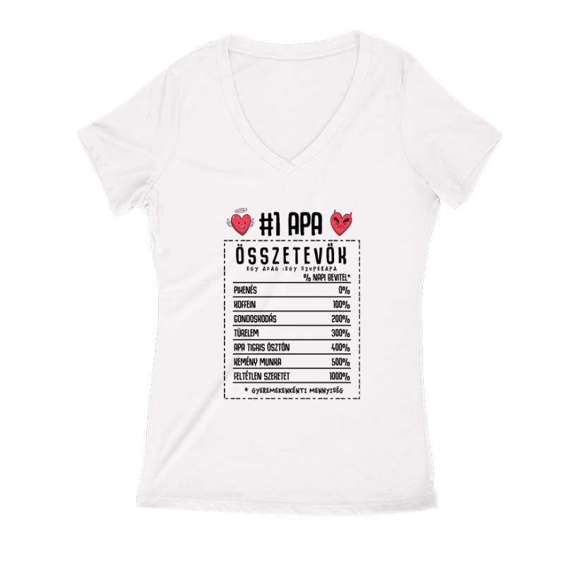 Apa Összetevők Női V Kivágott póló