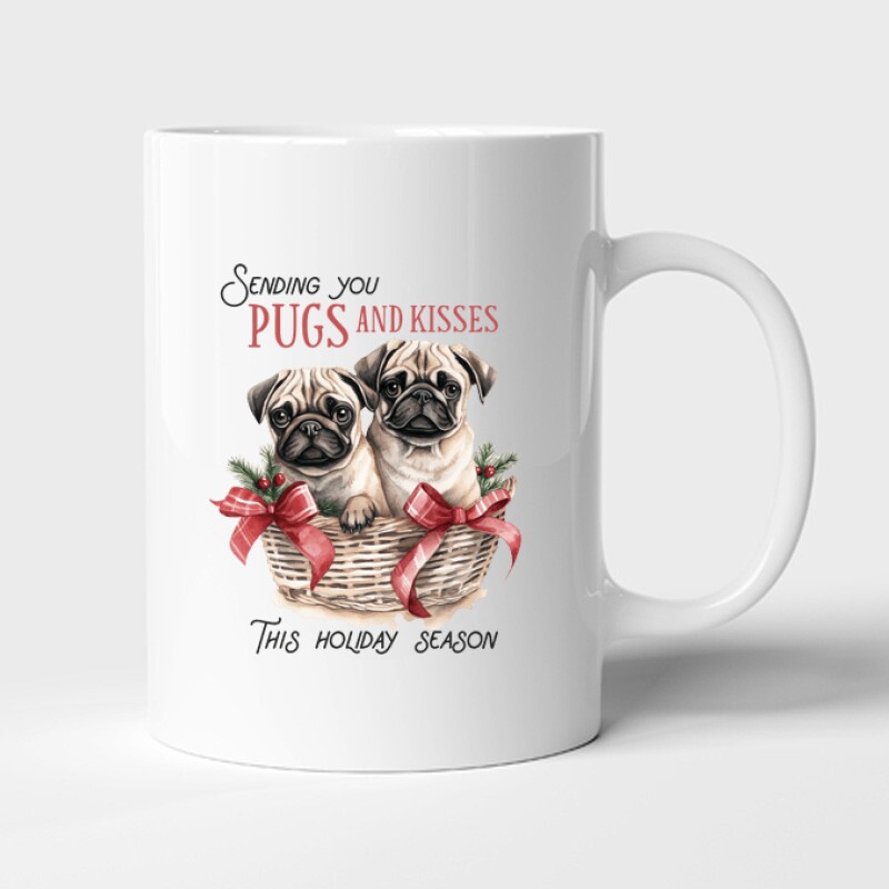 Mopsz Karácsony Bögre