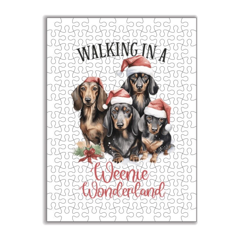 Tacskó Karácsony Puzzle