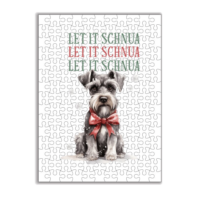 Schnauzer Karácsony Puzzle