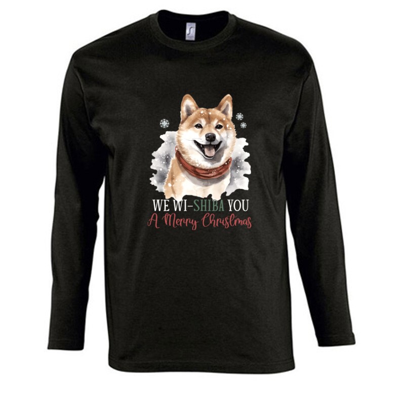 Shiba Inu Karácsony Hosszú Ujjú Póló