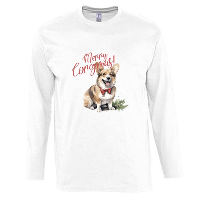Corgi Karácsony Hosszú Ujjú Póló