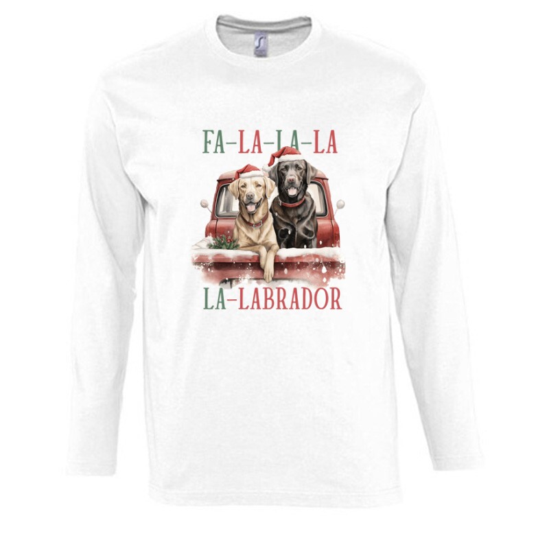Labrador Karácsony Hosszú Ujjú Póló