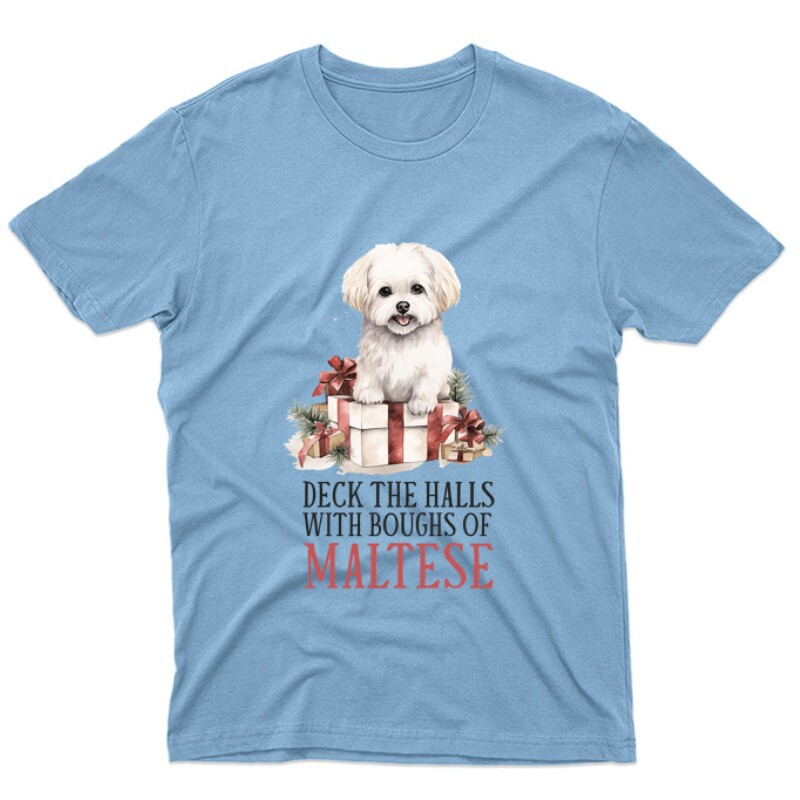 Máltai spitz Karácsony Unisex Póló