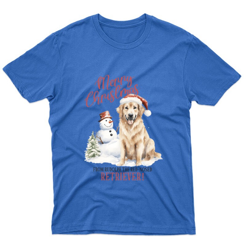 Golden retriever Karácsony Unisex Póló