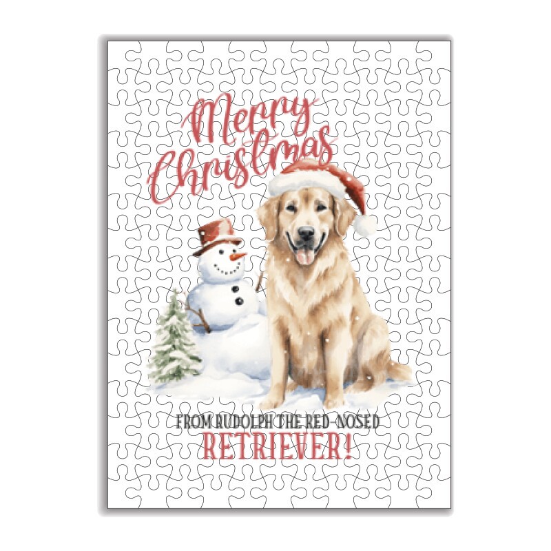 Golden retriever Karácsony Puzzle