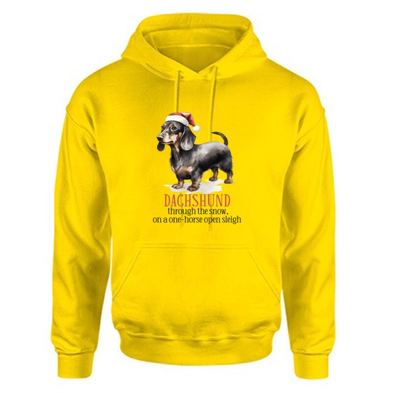 Tacskó Karácsony 2 Unisex Kapucnis Pulcsi