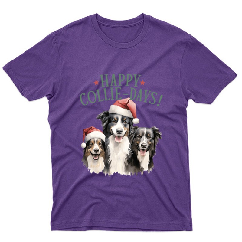 Border collie Karácsony Unisex Póló