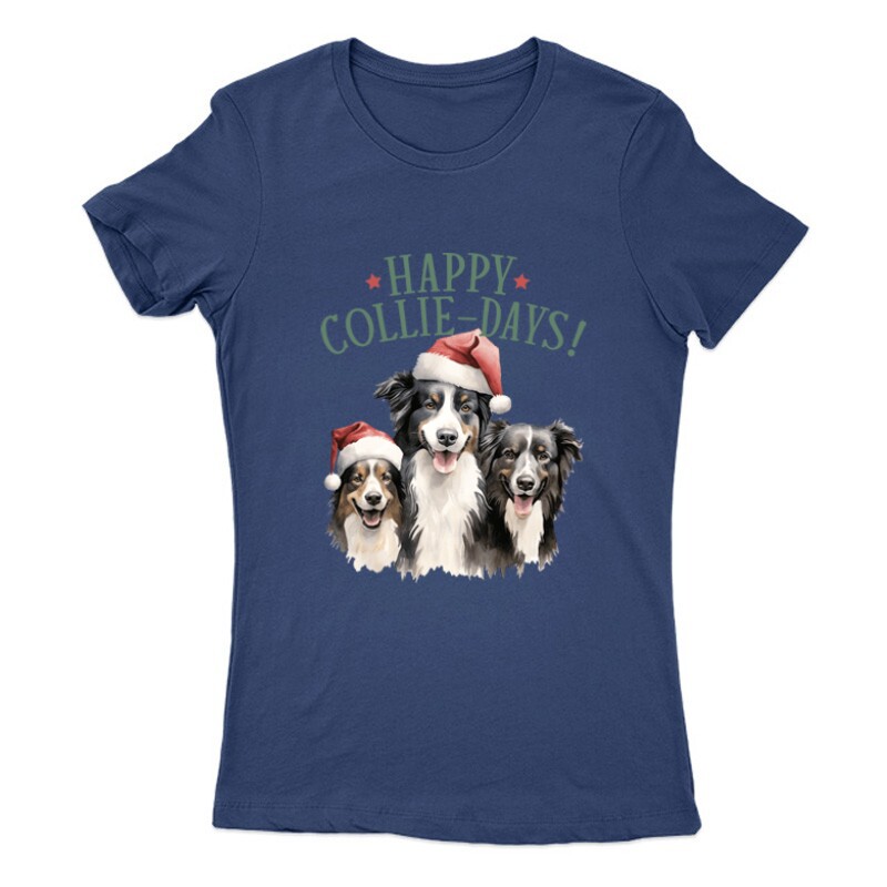 Border collie Karácsony Női Póló