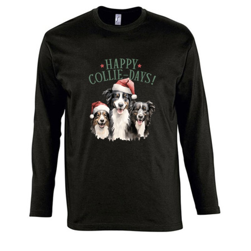 Border collie Karácsony Hosszú Ujjú Póló