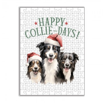 Border collie Karácsony Puzzle