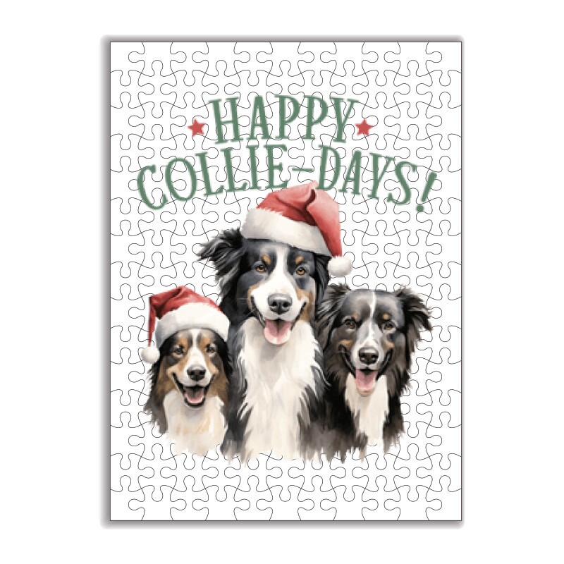 Border collie Karácsony Puzzle