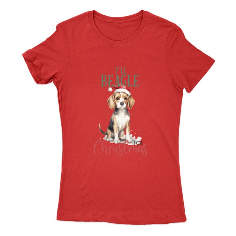 Beagle Karácsony Női Póló