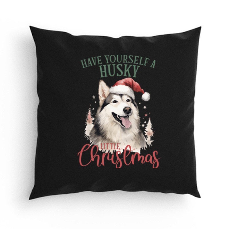 Husky Karácsony Párna