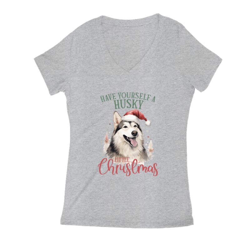 Husky Karácsony Női V Kivágott póló