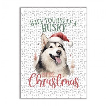 Husky Karácsony Puzzle