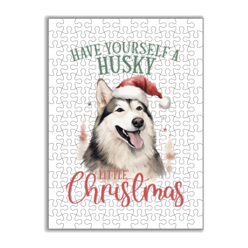 Husky Karácsony Puzzle