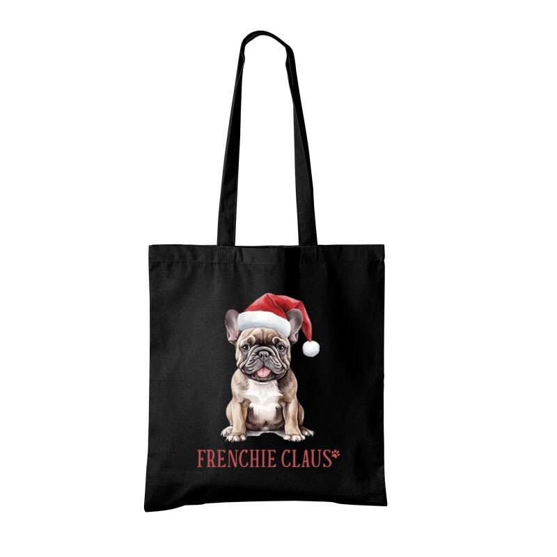 Francia Bulldog Karácsony Bevásárló Táska