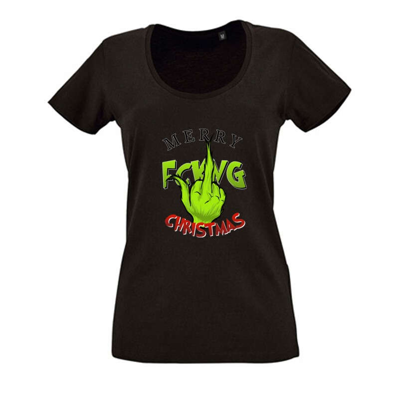 Merry Fucking Christmas Női O Nyakú Póló