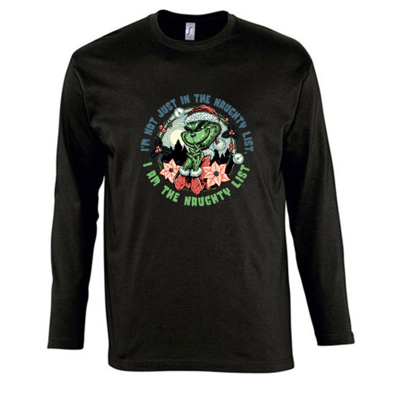 Grinch Naughty list Hosszú Ujjú Póló