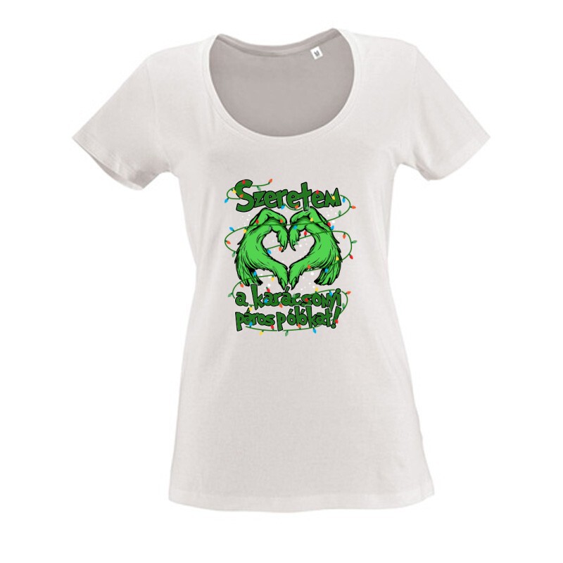 Szeretem a karácsonyi páros pólót Női O Nyakú Póló