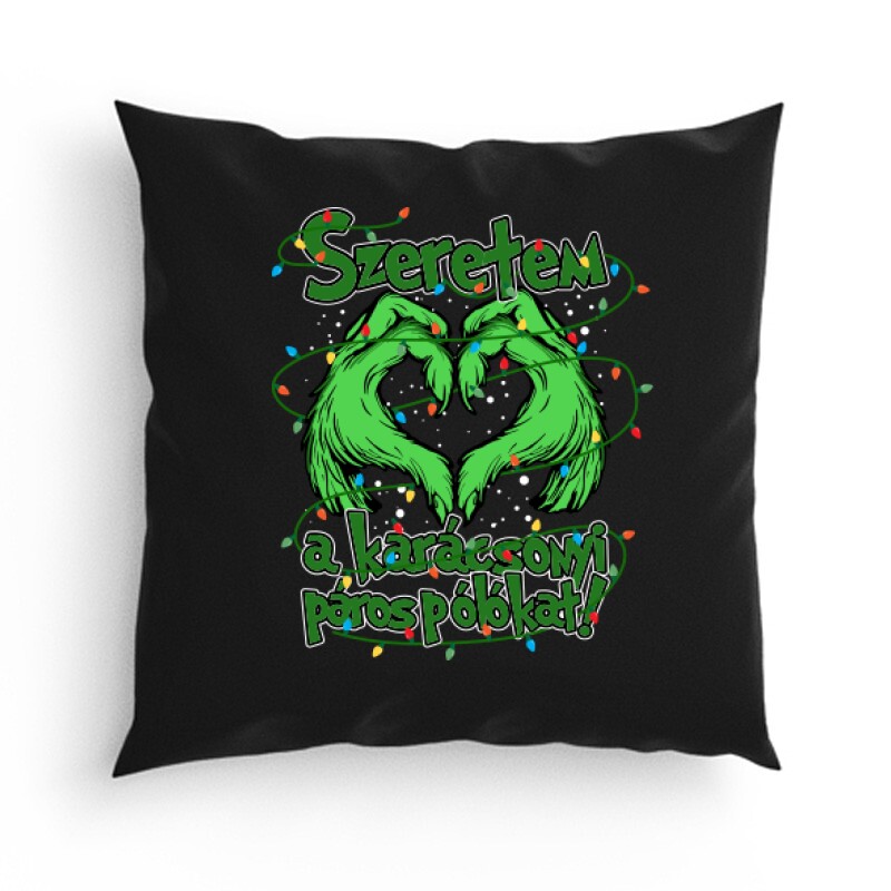 Szeretem a karácsonyi páros pólót Párna