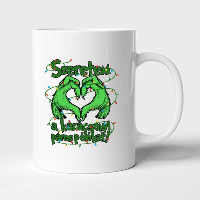 Szeretem a karácsonyi páros pólót Bögre