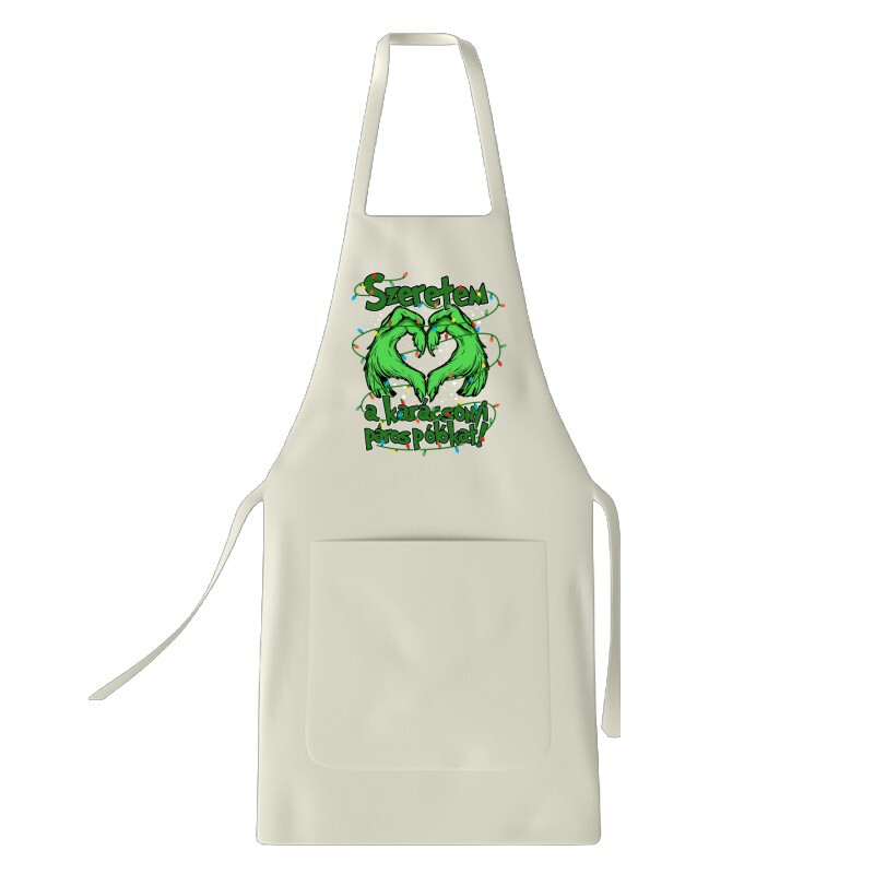 Szeretem a karácsonyi páros pólót Kötény