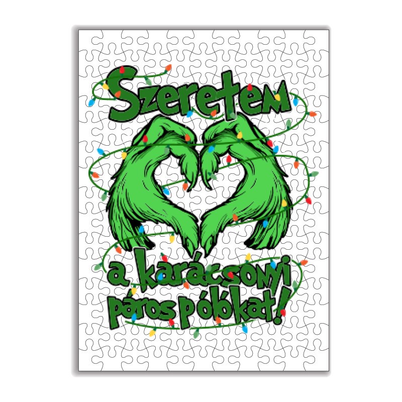 Szeretem a karácsonyi páros pólót Puzzle