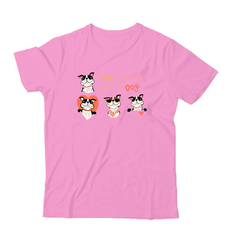 Life is better with a dog Gyermek Póló