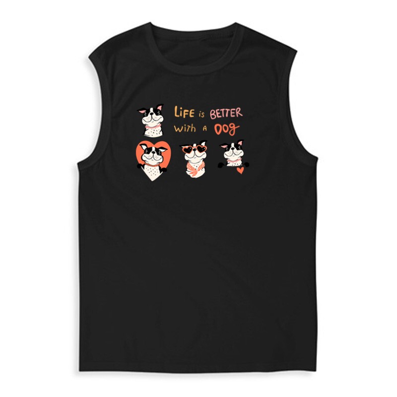 Life is better with a dog Férfi Trikó