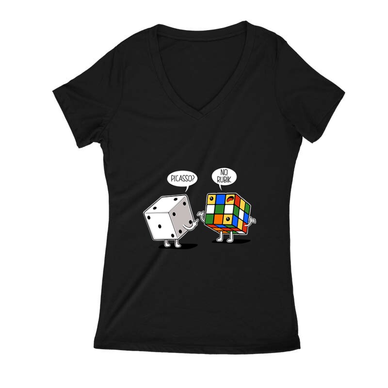 Picasso? - No Rubik Női V Kivágott póló