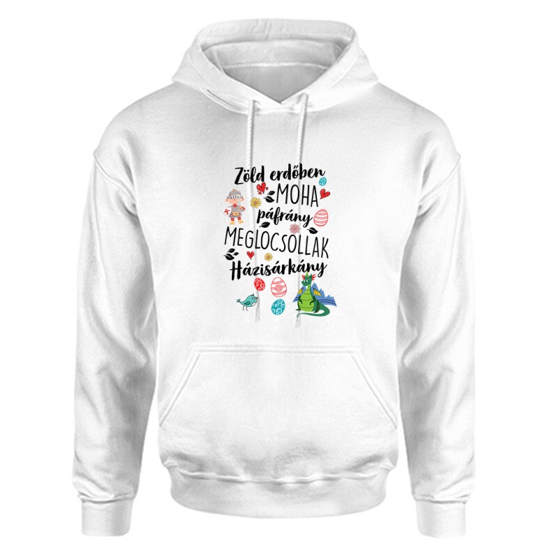 Zölderdőben moha páfrány Unisex Kapucnis Pulcsi