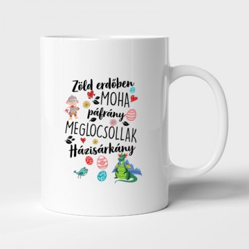 Zölderdőben moha páfrány Bögre