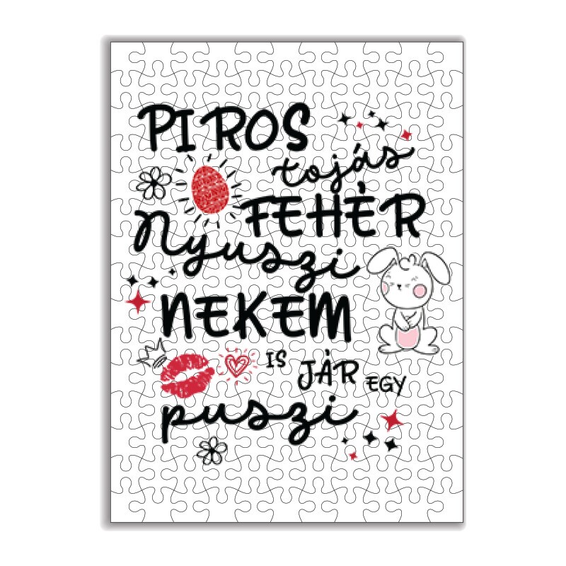 Piros Tojás, Fehér Nyuszi Puzzle
