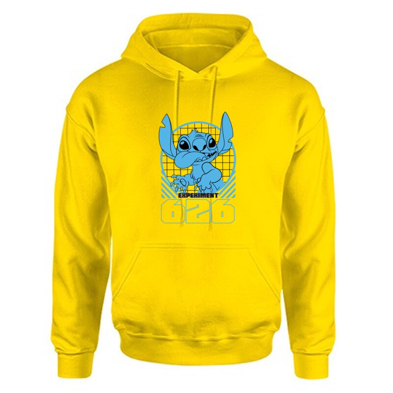 stitch-experiment 626 Unisex Kapucnis Pulcsi