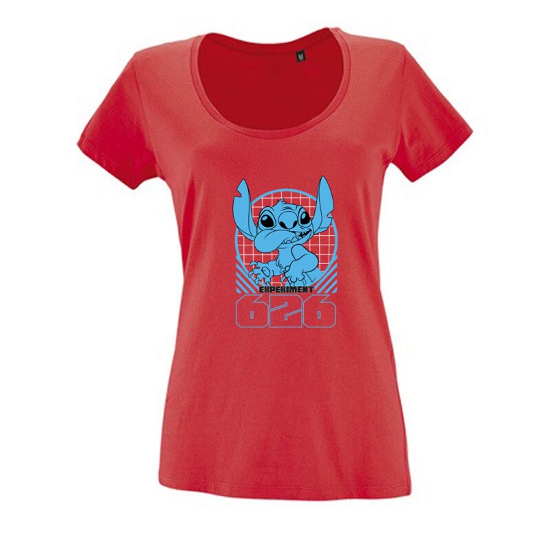 stitch-experiment 626 Női O Nyakú Póló