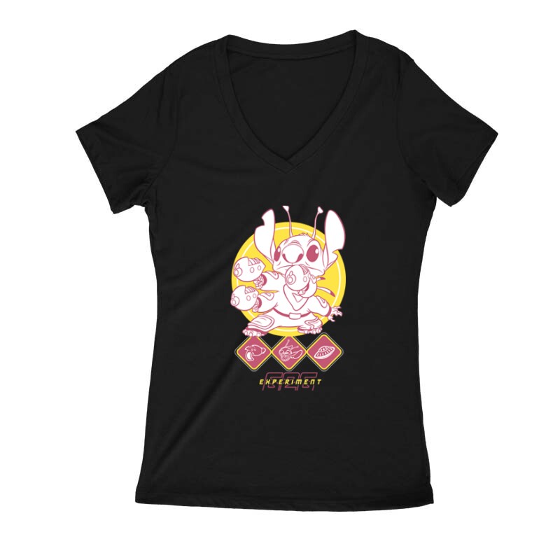 stitch-experiment  vintage Női V Kivágott póló